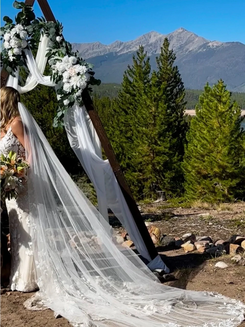 Cathedral wedding veil